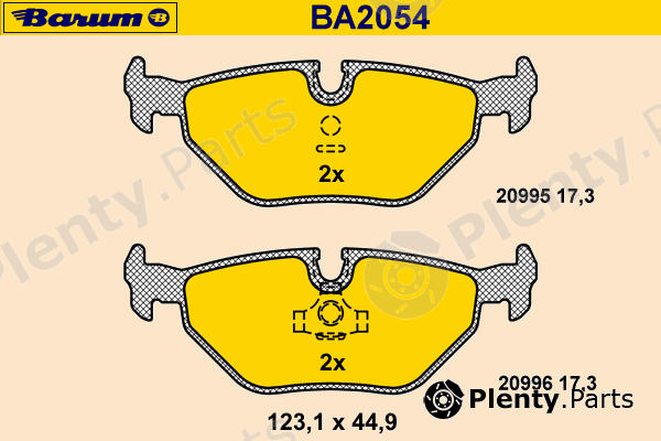  BARUM part BA2054 Brake Pad Set, disc brake