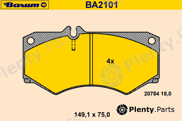  BARUM part BA2101 Brake Pad Set, disc brake