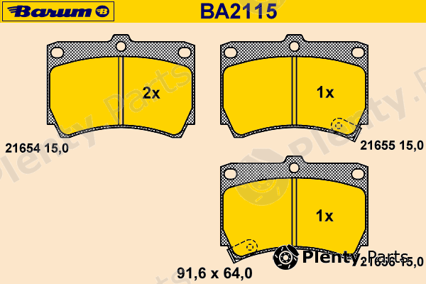  BARUM part BA2115 Brake Pad Set, disc brake