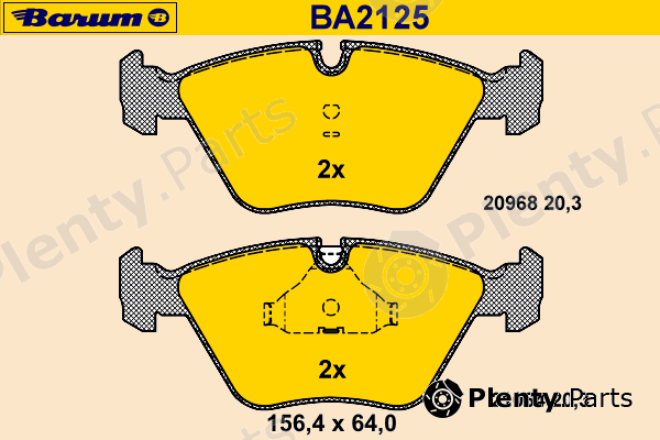  BARUM part BA2125 Brake Pad Set, disc brake