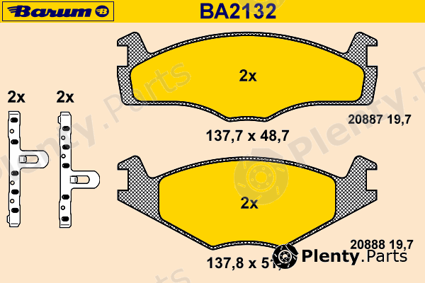  BARUM part BA2132 Brake Pad Set, disc brake