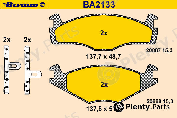  BARUM part BA2133 Brake Pad Set, disc brake