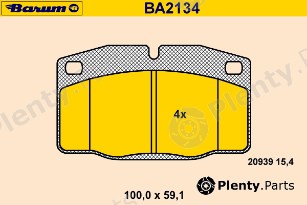  BARUM part BA2134 Brake Pad Set, disc brake