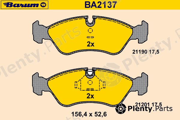  BARUM part BA2137 Brake Pad Set, disc brake