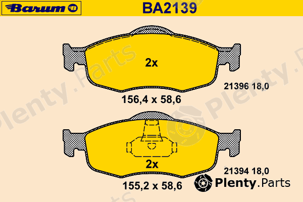  BARUM part BA2139 Brake Pad Set, disc brake