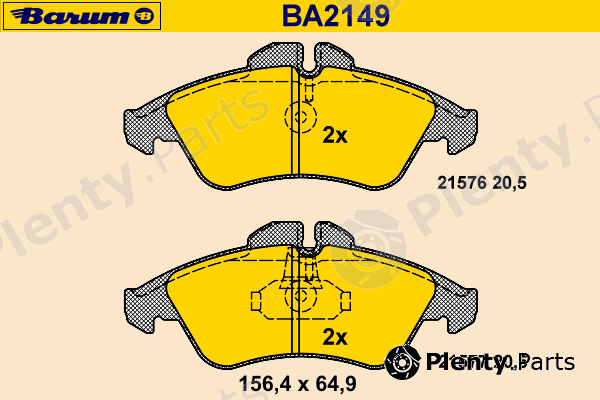  BARUM part BA2149 Brake Pad Set, disc brake