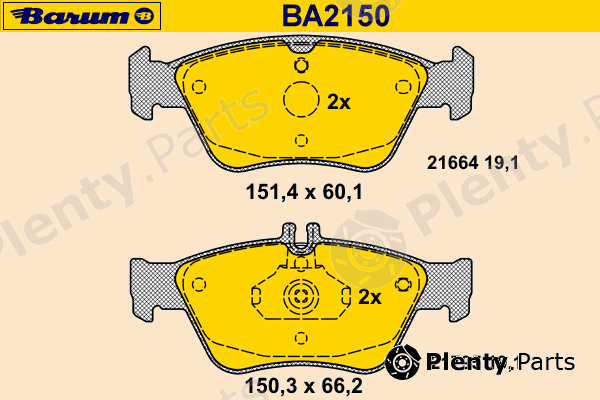  BARUM part BA2150 Brake Pad Set, disc brake