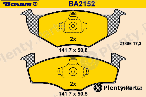  BARUM part BA2152 Brake Pad Set, disc brake