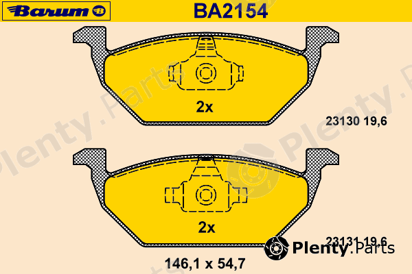  BARUM part BA2154 Brake Pad Set, disc brake