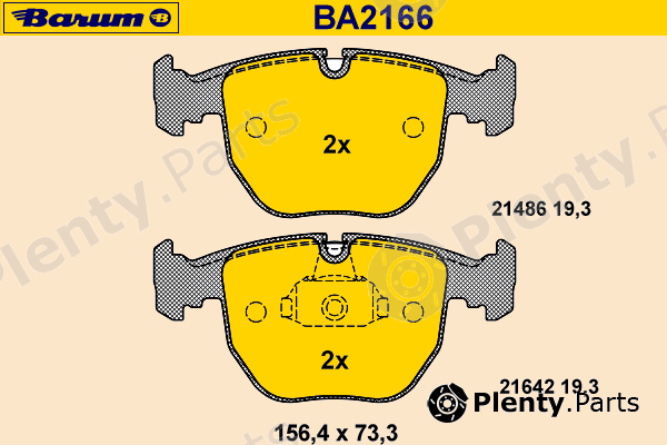  BARUM part BA2166 Brake Pad Set, disc brake