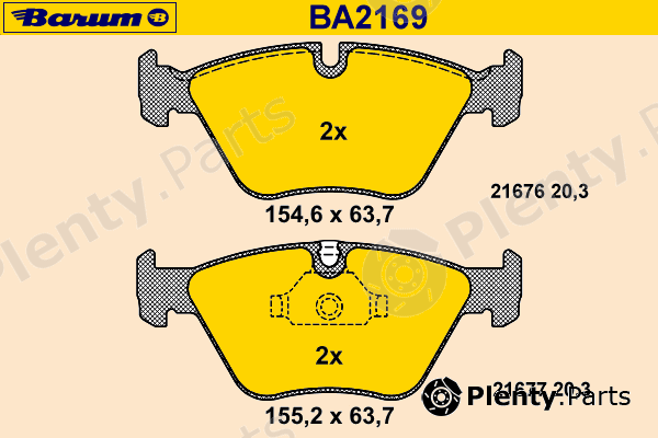  BARUM part BA2169 Brake Pad Set, disc brake