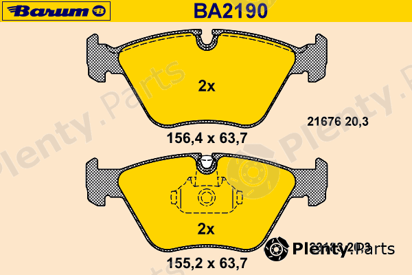  BARUM part BA2190 Brake Pad Set, disc brake
