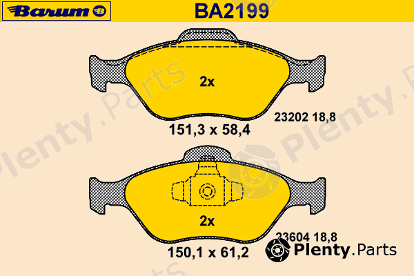  BARUM part BA2199 Brake Pad Set, disc brake