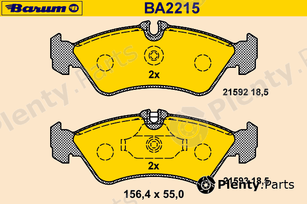  BARUM part BA2215 Brake Pad Set, disc brake