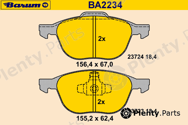 BARUM part BA2234 Brake Pad Set, disc brake