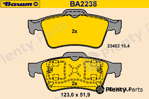  BARUM part BA2238 Brake Pad Set, disc brake