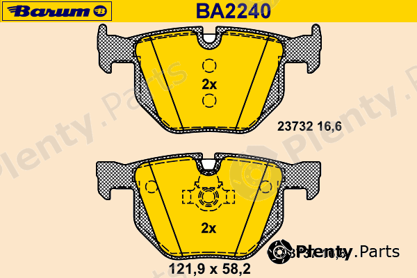  BARUM part BA2240 Brake Pad Set, disc brake