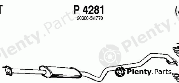  FENNO part P4281 Middle Silencer