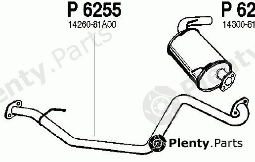  FENNO part P6255 Exhaust Pipe