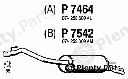  FENNO part P7464 End Silencer