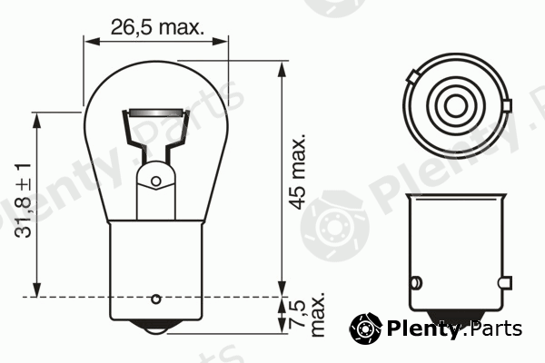  BOSCH part 1987302502 Bulb, stop light