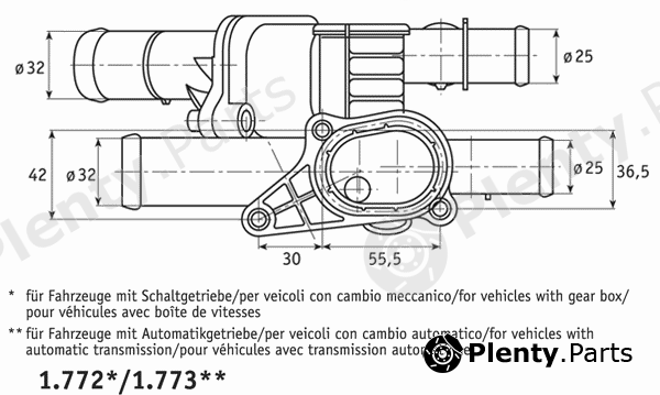  BEHR THERMOT-TRONIK part 1.773.01 (177301) Thermostat, coolant