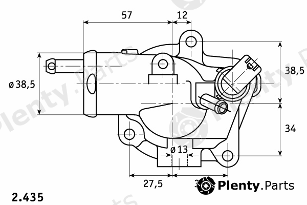  BEHR THERMOT-TRONIK part 2.435.92.355 (243592355) Thermostat, coolant
