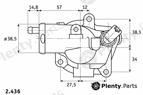 BEHR THERMOT-TRONIK part 2.436.92.355 (243692355) Thermostat, coolant