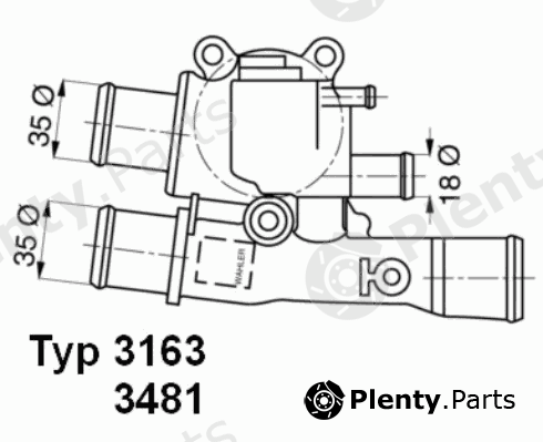  WAHLER part 3163.88D (316388D) Thermostat, coolant