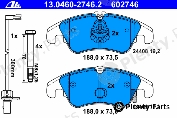  ATE part 13.0460-2746.2 (13046027462) Brake Pad Set, disc brake