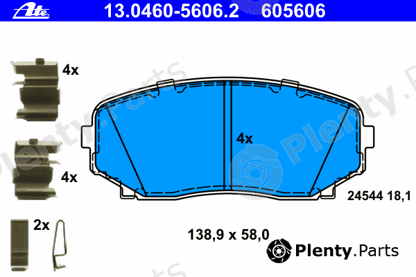  ATE part 13.0460-5606.2 (13046056062) Brake Pad Set, disc brake