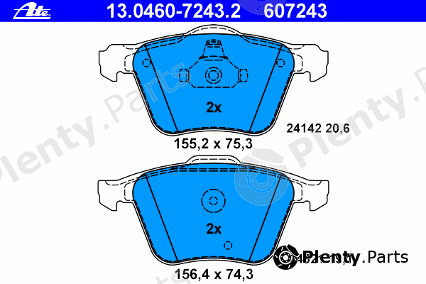  ATE part 13.0460-7243.2 (13046072432) Brake Pad Set, disc brake