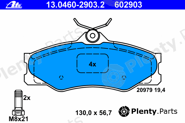  ATE part 13.0460-2903.2 (13046029032) Brake Pad Set, disc brake