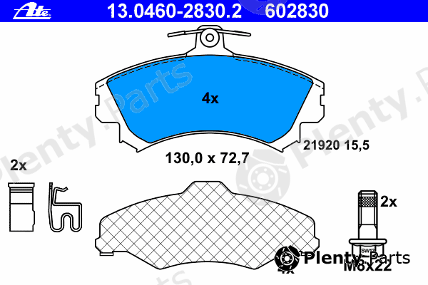  ATE part 13.0460-2830.2 (13046028302) Brake Pad Set, disc brake
