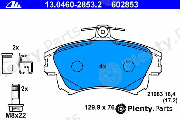  ATE part 13.0460-2853.2 (13046028532) Brake Pad Set, disc brake