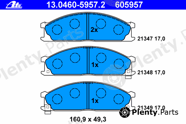  ATE part 13.0460-5957.2 (13046059572) Brake Pad Set, disc brake