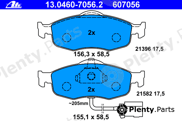  ATE part 13.0460-7056.2 (13046070562) Brake Pad Set, disc brake