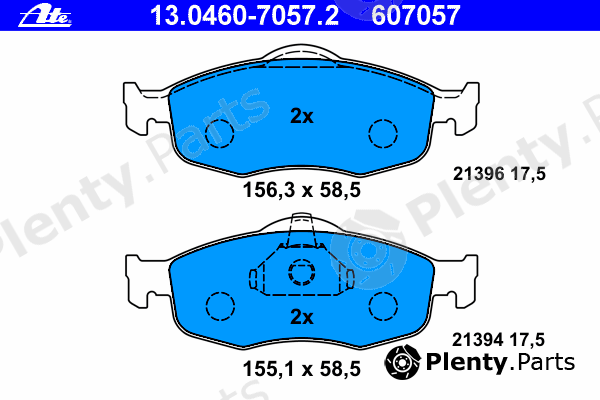  ATE part 13.0460-7057.2 (13046070572) Brake Pad Set, disc brake