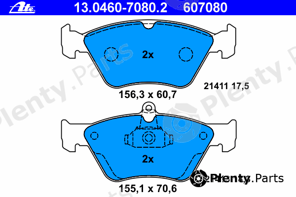  ATE part 13.0460-7080.2 (13046070802) Brake Pad Set, disc brake
