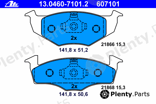  ATE part 13.0460-7101.2 (13046071012) Brake Pad Set, disc brake