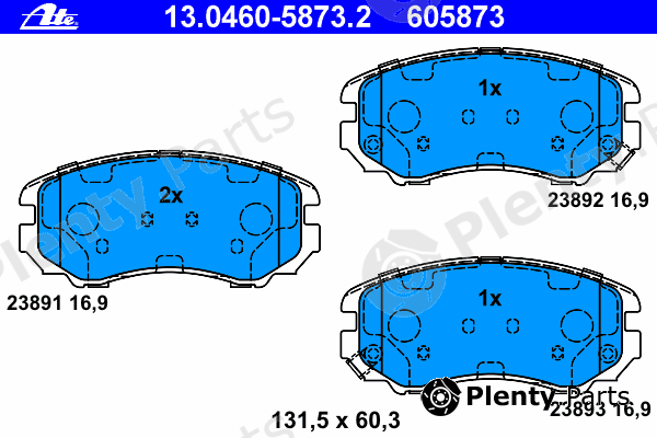  ATE part 13.0460-5873.2 (13046058732) Brake Pad Set, disc brake
