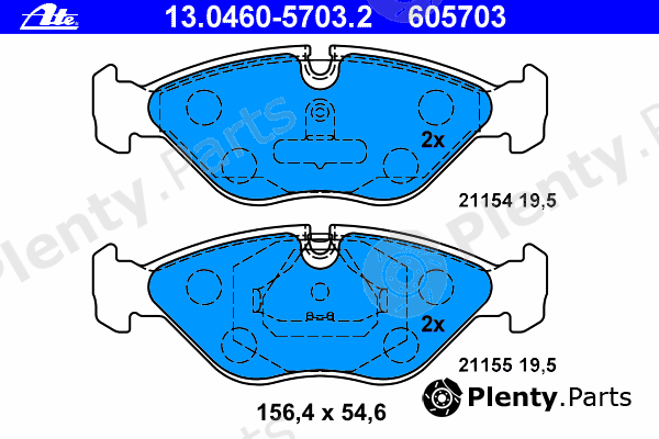  ATE part 13.0460-5703.2 (13046057032) Brake Pad Set, disc brake