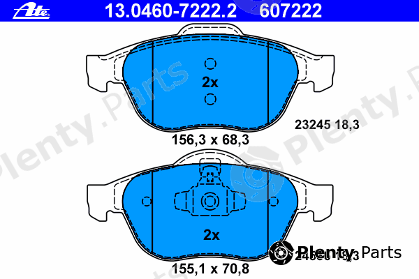  ATE part 13.0460-7222.2 (13046072222) Brake Pad Set, disc brake