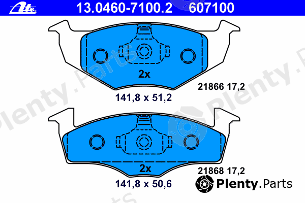  ATE part 13.0460-7100.2 (13046071002) Brake Pad Set, disc brake