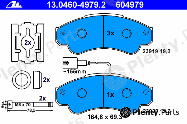  ATE part 13.0460-4979.2 (13046049792) Brake Pad Set, disc brake