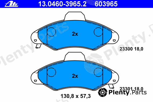  ATE part 13.0460-3965.2 (13046039652) Brake Pad Set, disc brake