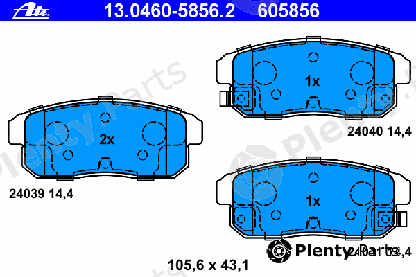  ATE part 13.0460-5856.2 (13046058562) Brake Pad Set, disc brake