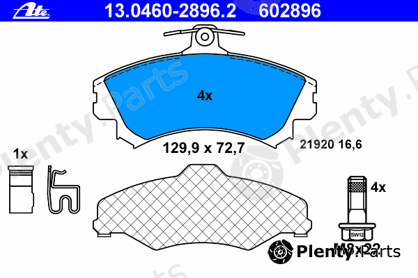  ATE part 13.0460-2896.2 (13046028962) Brake Pad Set, disc brake