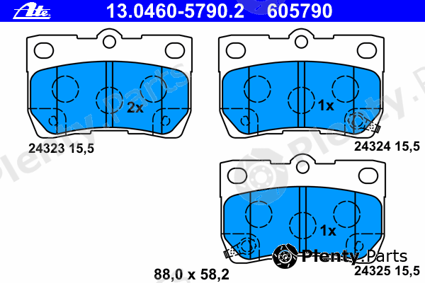  ATE part 13.0460-5790.2 (13046057902) Brake Pad Set, disc brake