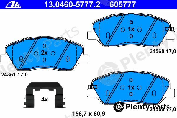  ATE part 13.0460-5777.2 (13046057772) Brake Pad Set, disc brake